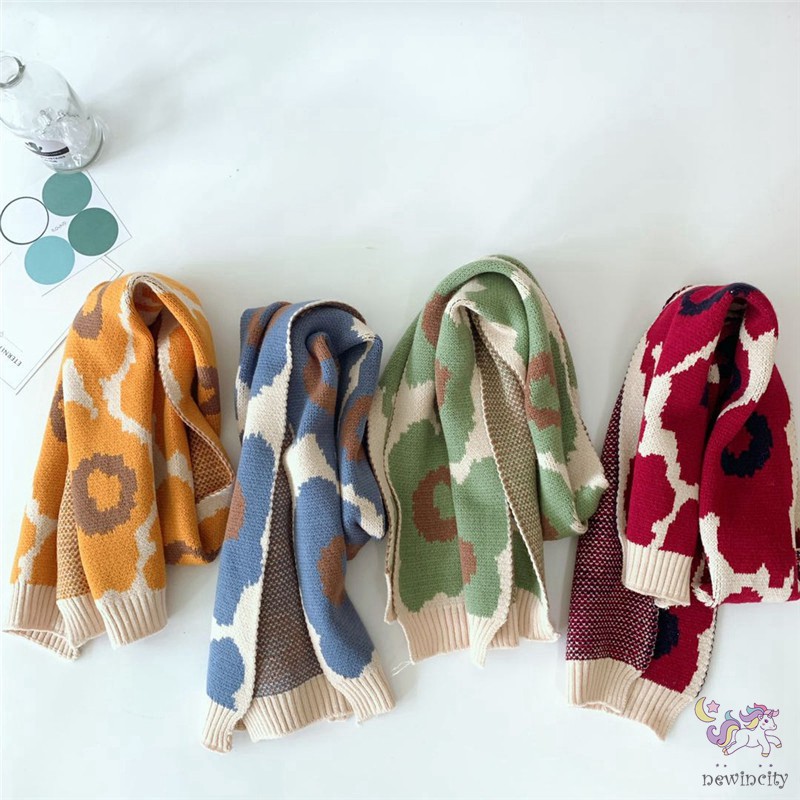 Khăn Choàng Cổ Giữ Ấm Phong Cách Hàn Quốc Cho Bé