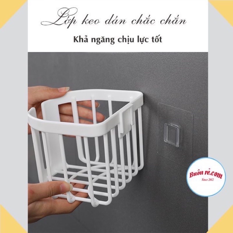 Giỏ đựng giấy vệ sinh dán tường tiện ích Việt Nhật, Khay kệ đựng đồ đa năng nhà tắm, nhà bếp
