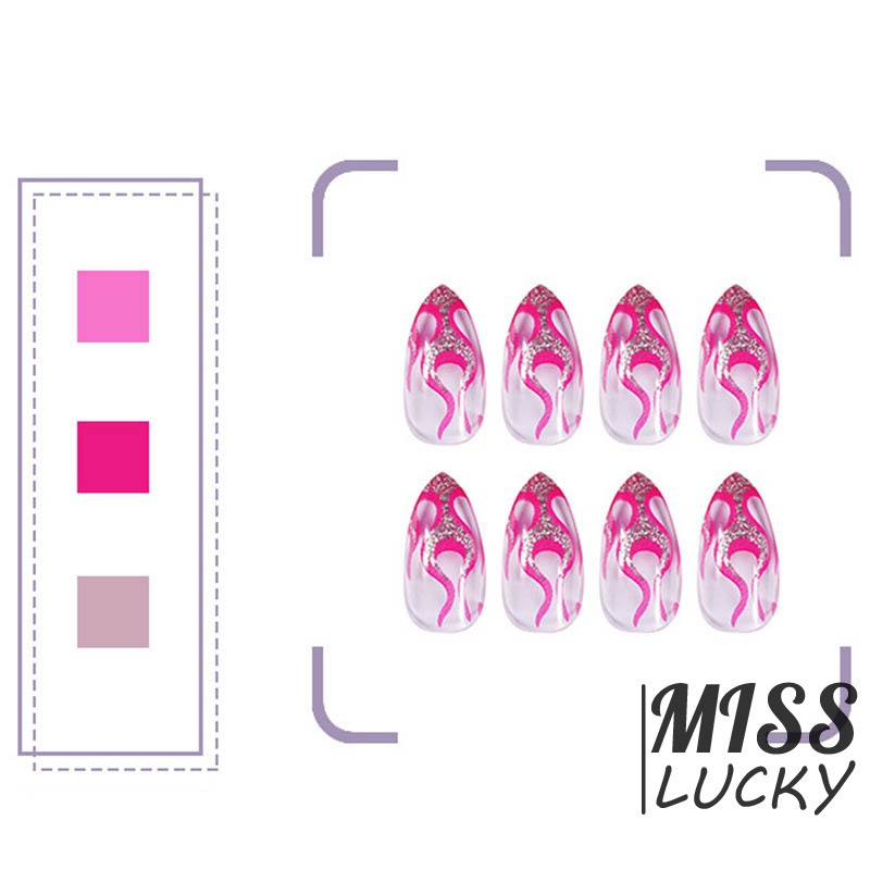 (Hàng Mới Về) Set 24 Móng Tay Giả Chống Nước Có Thể Tháo Rời Tiện Dụng