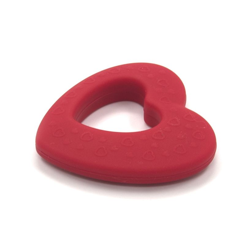 Đồ Chơi Ngậm Nướu Hình Trái Tim Bằng Silicone Dành Cho Trẻ Em