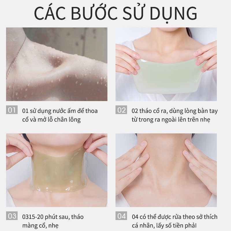 Mặt nạ dưỡng ẩm chống nhăn vùng cổ SOON PURE Nâng cơ, săn chắc da, giảm nếp nhăn 22gx5 miếng