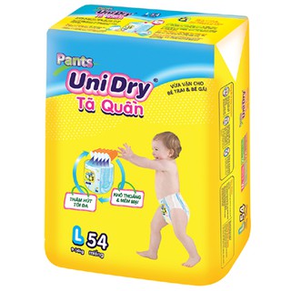 Tã quần Unidry size L 54 miếng (cho bé 9 - 14kg)