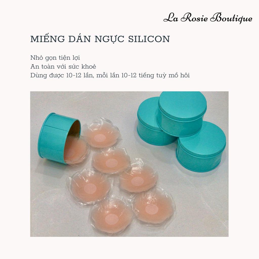 1 Cặp Dán Ngực Silicon La Rosie Boutique siêu tiện lợi dùng được nhiều lần che phủ tốt phù hợp mặc áo hở lưng LA37