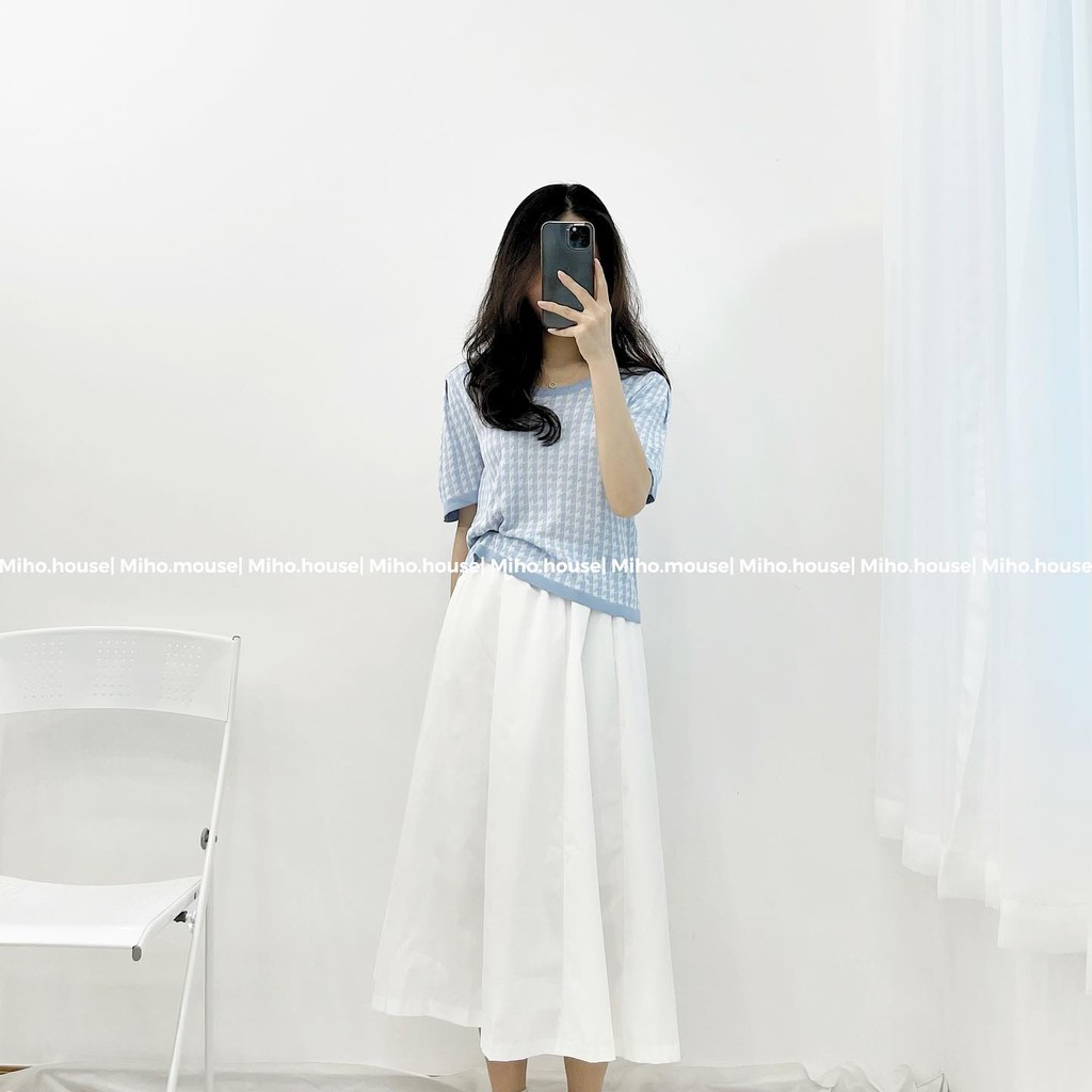 (FREESHIP)Chân váy trắng dài