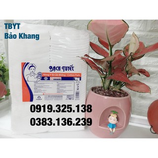 Bông gòn cắt miếng sẵn bạch tuyết gói 1kg