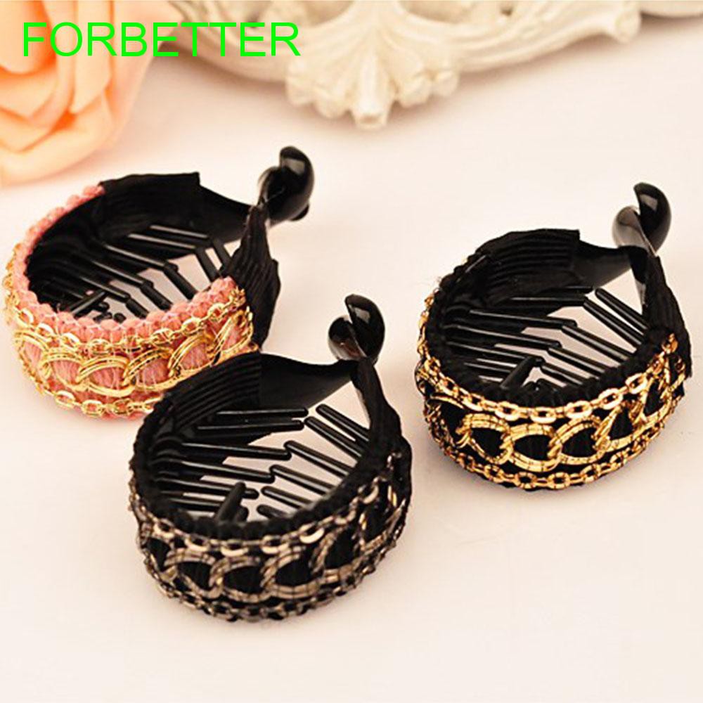 Kẹp tóc càng cua trang trí viền ren xinh xắn cho nữ