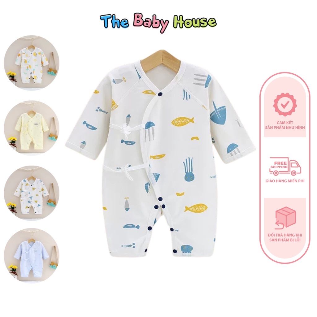 Bộ Áo Liền Thân Cho Bé  𝐅𝐑𝐄𝐄𝐒𝐇𝐈𝐏 Bodysuit Dài Tay Phong Cách Nhật Bản Dễ Thương Cho Bé