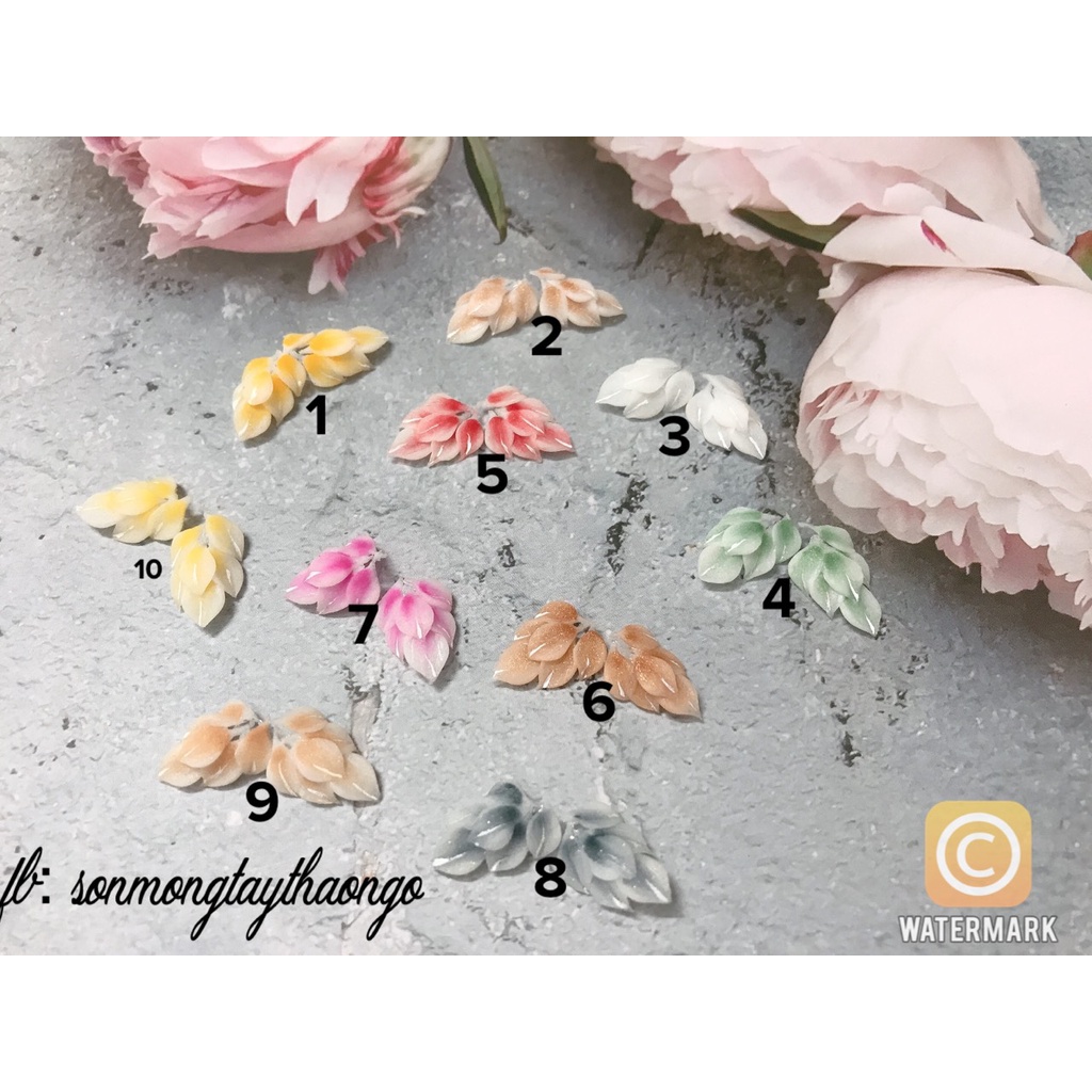 (hàng mới về)Hoa bột nail - nơ , gắn móng tay dành cho Nail