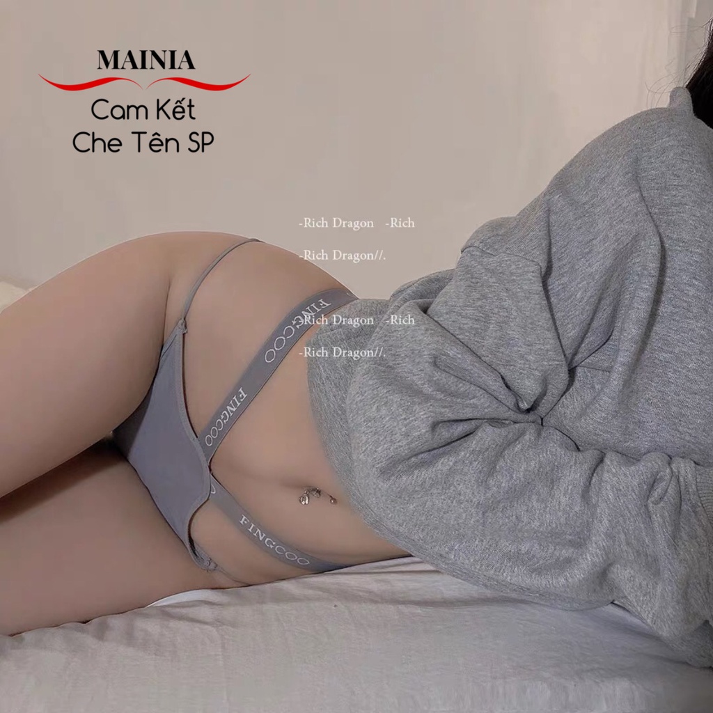 [Fingcoo] Quần Lót Nữ Cotton Phối 2 Dây Hông Sexy Gợi Cảm Co Giãn Thấm Hút Cao Cấp Mainia Shop
