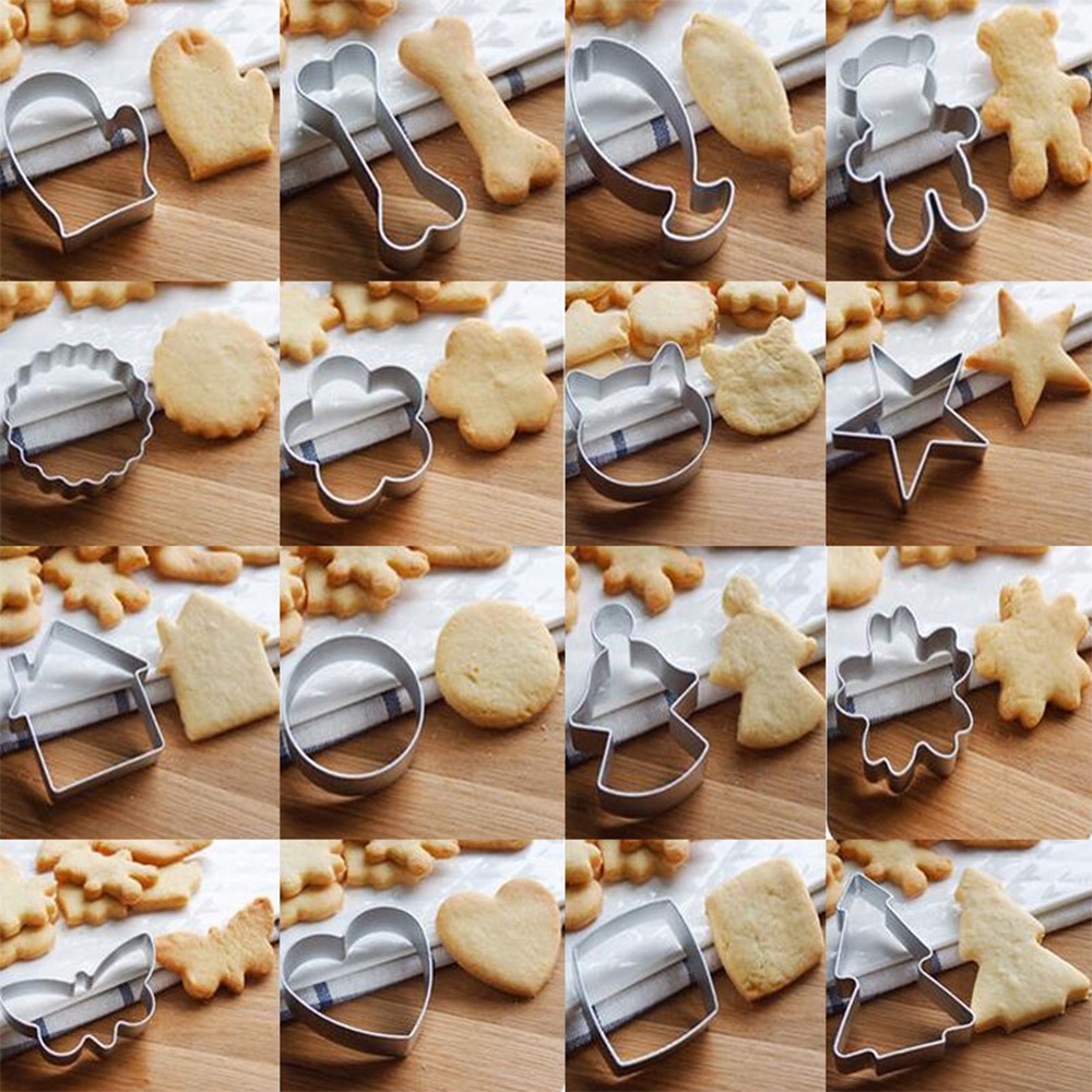Khuôn Cắt Làm Bánh Quy Trang Trí Bằng Inox DIY - Khuôn Rán Trứng