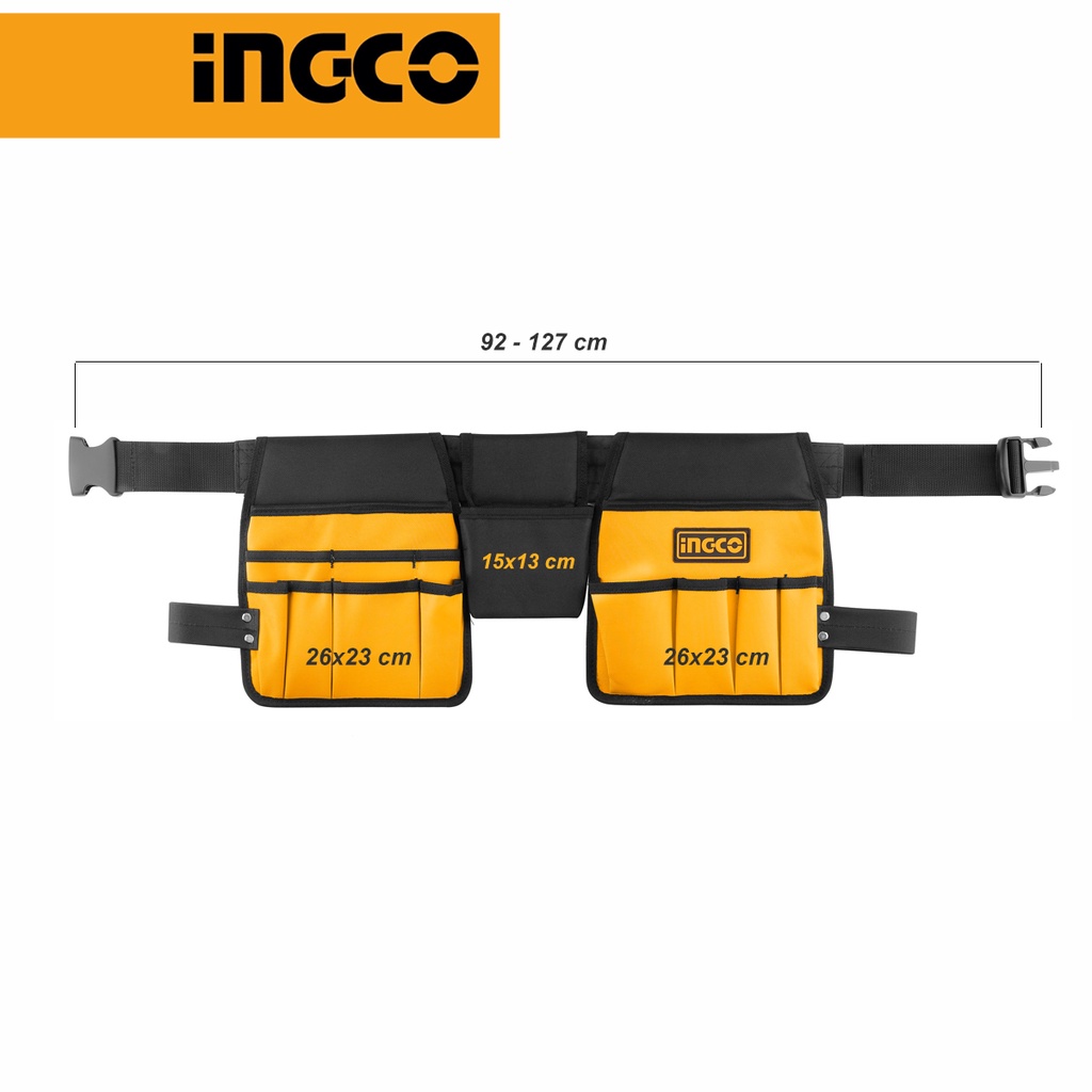 Túi đeo lưng, đeo hông đựng dụng cụ đồ nghề cho thợ điện nước, xây dựng INGCO HTBP02031