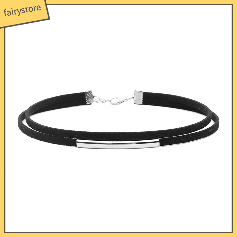 Vòng Cổ Choker Hai Lớp Phong Cách Gothic