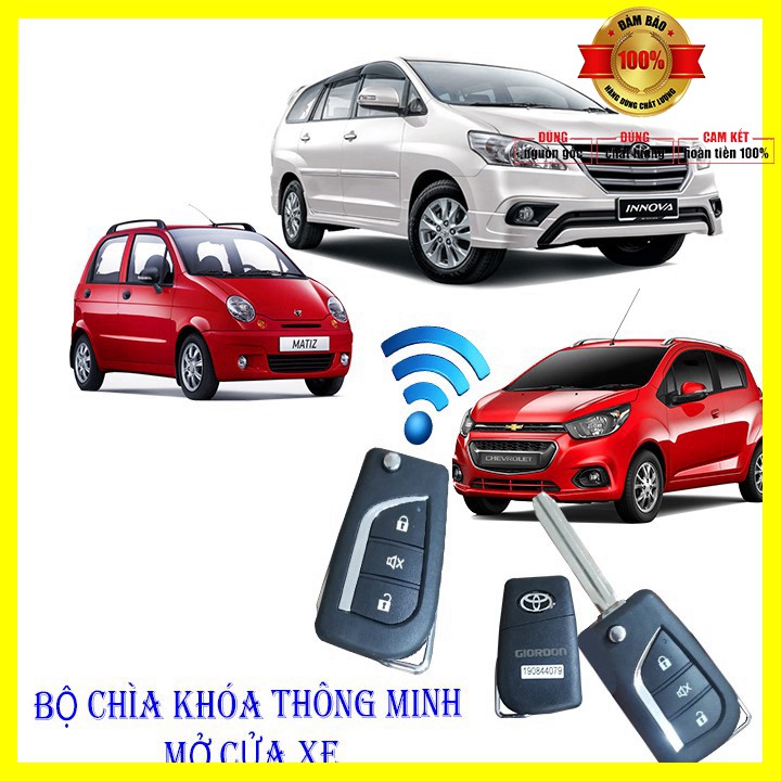 Sản phẩm  Bộ 2 Chìa Khóa Thông Minh Điều Khiển Mở Cửa Xe Hơi, Ô Tô Từ Xa thương hiệu GIORDON dùng cho xe toyota, hyundai