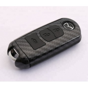 ỐP CARBON CHÌA KHÓA XE MAZDA CAO CẤP (kèm móc chìa khóa cao cấp)