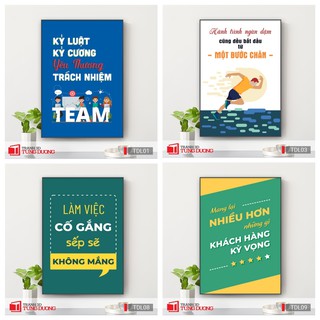 [Giá Xưởng] Tranh treo tường động lực văn phòng câu nói slogan truyền cảm hứng, tranh canvas trang trí DL16