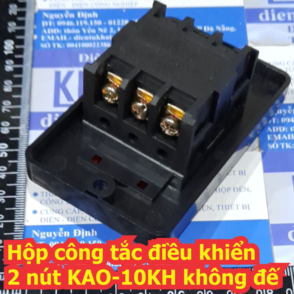 Hộp công tắc điều khiển trong công nghiệp 2 nút KAO-10KH có nắp nhựa chống nước kde4993
