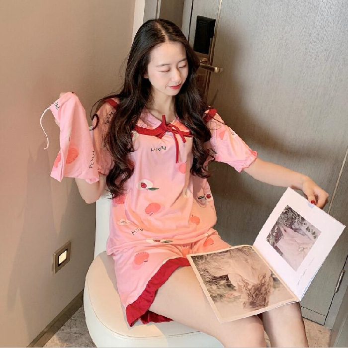 áo nữ đồ bộ pyjama Đồ mặc nhà pijama Set Đồ Ngủ Bằng Lụa Satin Quyến Rũ Dành Cho Nữ đồ ngủ nữ tiểu thư dễ thương lụa sexy cute bigsize dài tay hai 2 dây