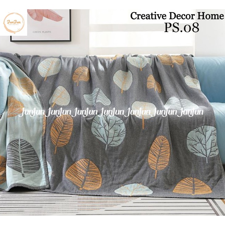 H6_Phủ Khăn Thảm Chăn Sofa Chất liệu Vải Xô Sợi Organic - Dòng phổ thông