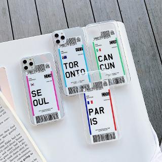 Ốp điện thoại cứng/mềm in hình vé máy bay cho iPhone 6 Plus 6S Plus 7Plus 8Plus X XR XS Max 11 pro Max