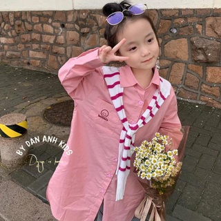 Đầm sơ mi form rộng korea cho bé gái