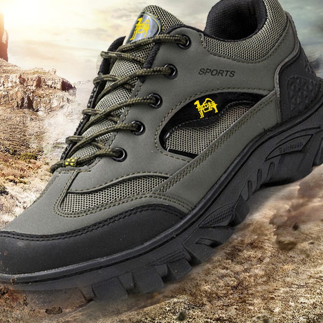 Giày thể thao nam leo núi màu xám đen phong cách trẻ trung năng động(S)
