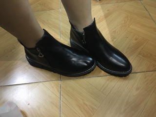 Boot nữ da hai khoá