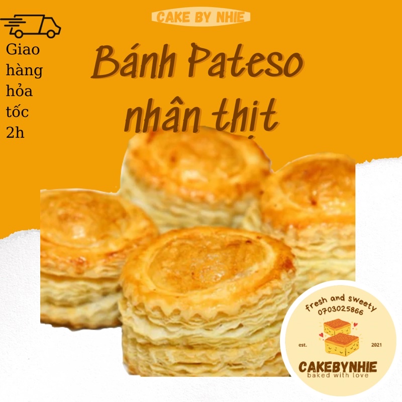 Bánh Pateso nhân thịt nóng giòn thơm ngon