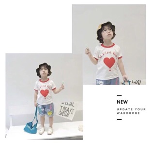 Set áo đôi mẹ con trái tim
