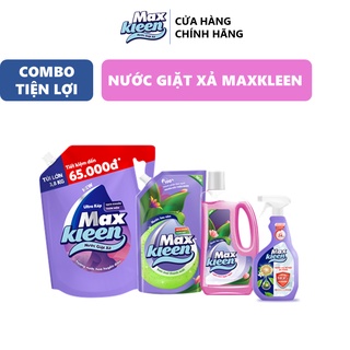 Combo MaxKleen: Túi Nước Giặt Huyền Diệu 3.8Kg + (1 Chai Lau Sàn+1 Túi Lau Sàn) 1Kg + 1 Chai Lau Bề Mặt Đa Năng 520ml