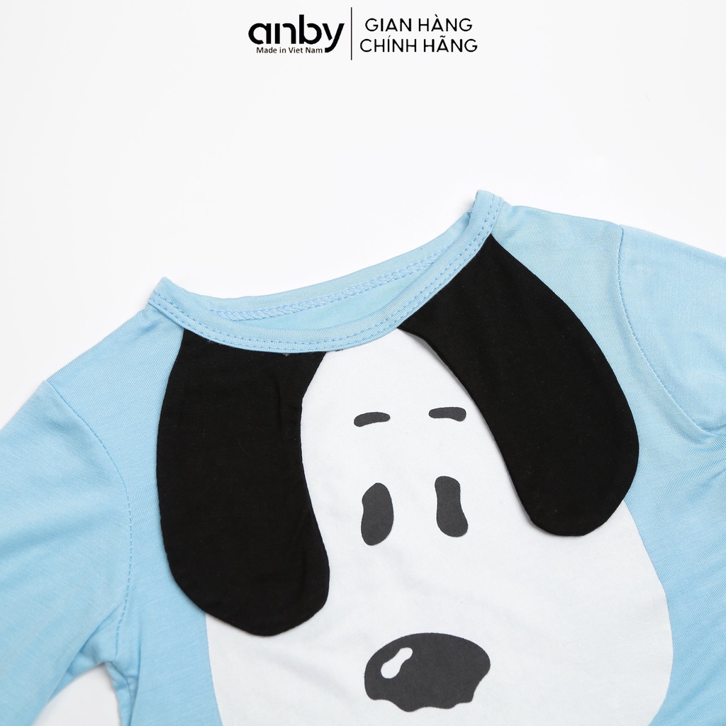 Bộ quần áo dài tay ANBY hình cún cho bé  từ 4-6 tuổi chất liệu thun lạnh mềm mại AB39