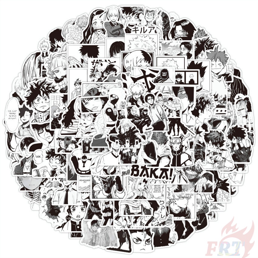 Set 100 miếng dán trang trí chống thấm nước họa tiết hoạt hình đáng yêu