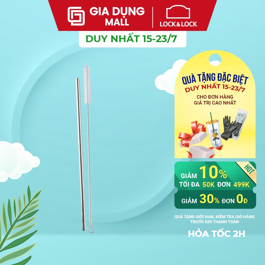 Ống hút inox không gỉ kèm cọ vệ sinh ống hút (1 ống/1 cọ)