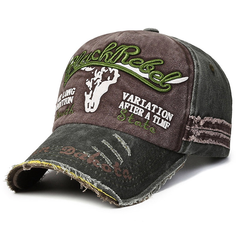 Mũ Lưỡi Trai cotton Thêu Chữ Phong Cách vintage