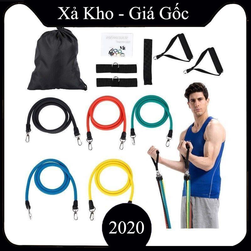 Xả kho - Giá Gốc -  dây đàn hồi tập gym,Bộ 5 Dây Đàn Hồi Tập Thể Hình  - Bảo hành úy tín 1 đổi 1