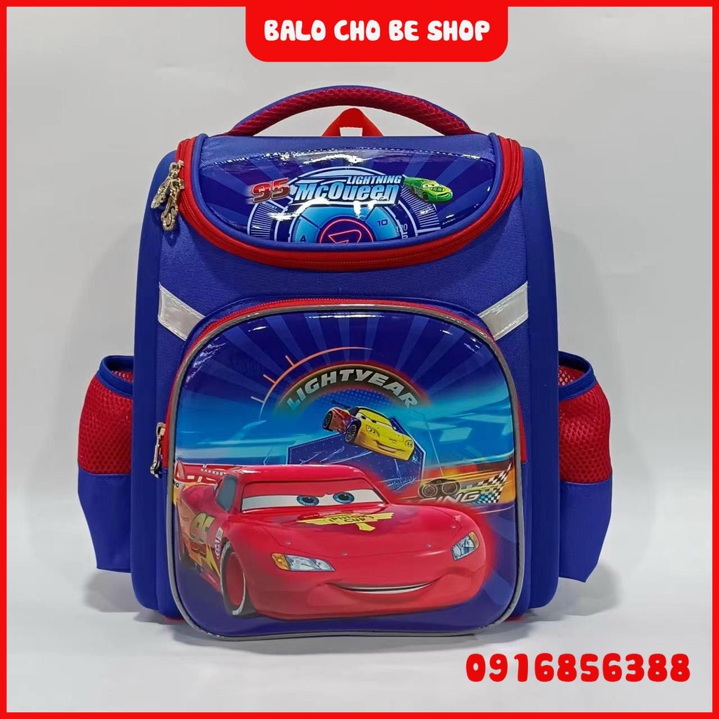 Balo chống gù cho bé trai gái, Cắp sách cho bé đi học cấp 1 người nhện,ô tô, đội trưởng, công chúa sofia, elsa