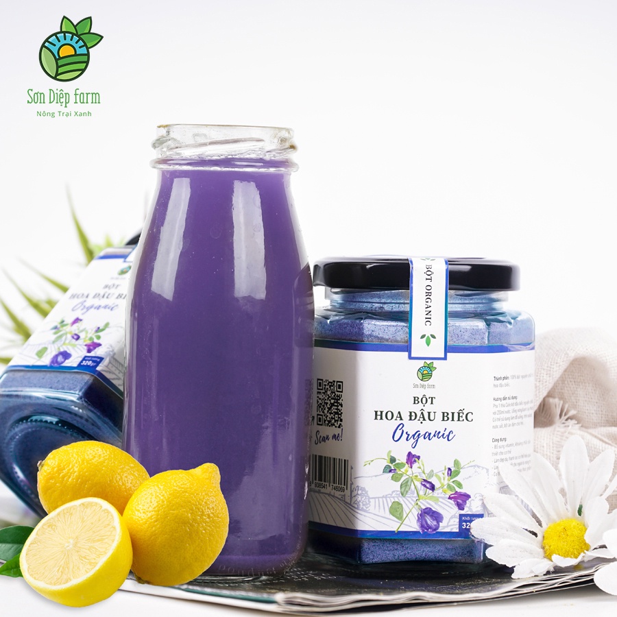 Bột đậu biếc thiên nhiên sấy lạnh - Bột tạo màu thực phẩm - Sơn Diệp Farm