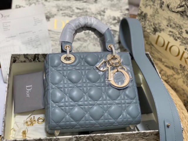 Túi Lady 5 ô màu xanh siêu cấp