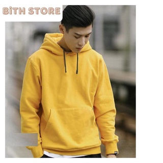 Áo Khoác Ấm Hoodie Trơn Nam Nữ Form Rộng Có Mũ