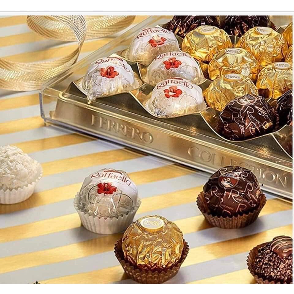 Sô cô la Ferrero Collection Rocher Raffaello Rondnoir Chocolate Gift Box 24 viên