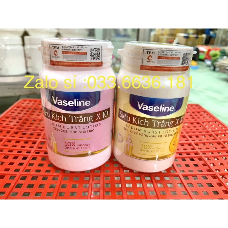 Kem kích trắng vaseline Thái Lan ngày và đêm hủ 250g