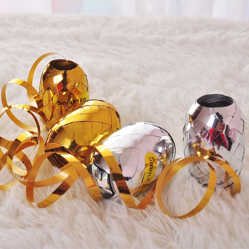 Dây cột đuôi bóng kim tuyến-trang trí bong bóng bay-đủ màu-kén kim tuyến LyNaShop