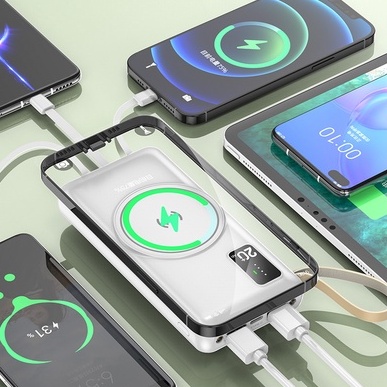 Pin sạc dự phòng NUTEK JDB Y106 20000mAh cảm ứng kèm 4 đầu sạc