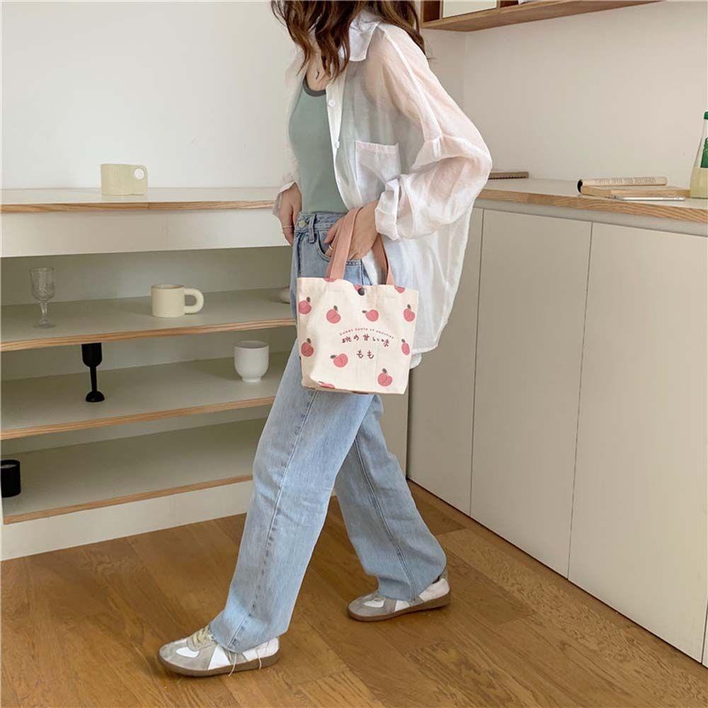 LILYES Túi Đựng Hộp Cơm Trưa / Tiền Xu Họa Tiết Hoạt Hình Dễ Thương Cho Nữ