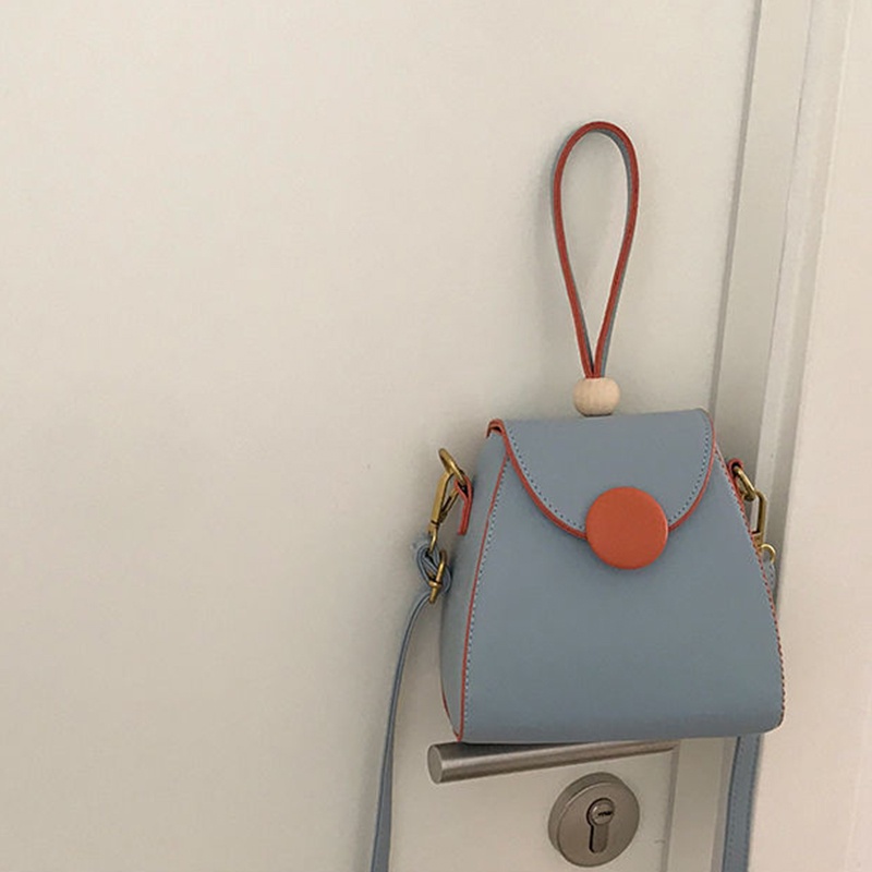 Túi Đeo Chéo Hình Vuông Cỡ Nhỏ Phối Dây Đeo Sợi Xích Phong Cách Phương Tây Thời Trang