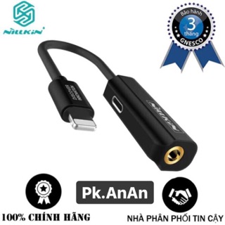 Cáp chia cổng sạc lightning và jack tai nghe 3.5 chính hãng Nillkin