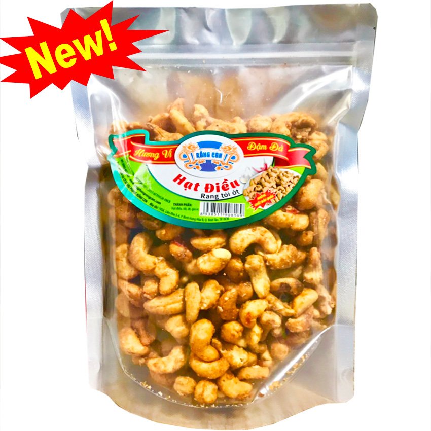 500gram Hạt Điều Rang Tỏi Ớt (Túi Zip) Thương Hiệu RỒNG CON