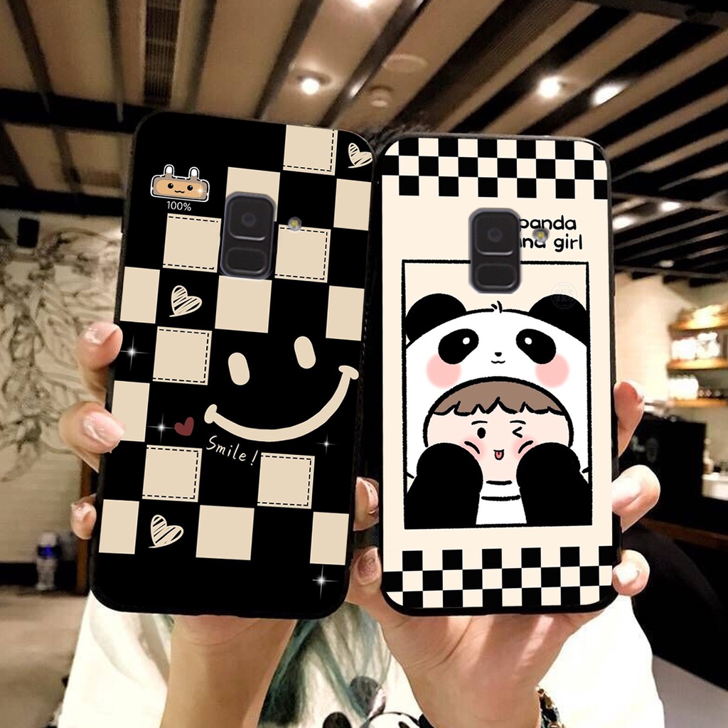 Ốp lưng Samsung Galaxy A6 2018 / A8 2018 / A8 PLUS in hình cao cấp mẫu kẻ caro,mikenbe@r siêu hot