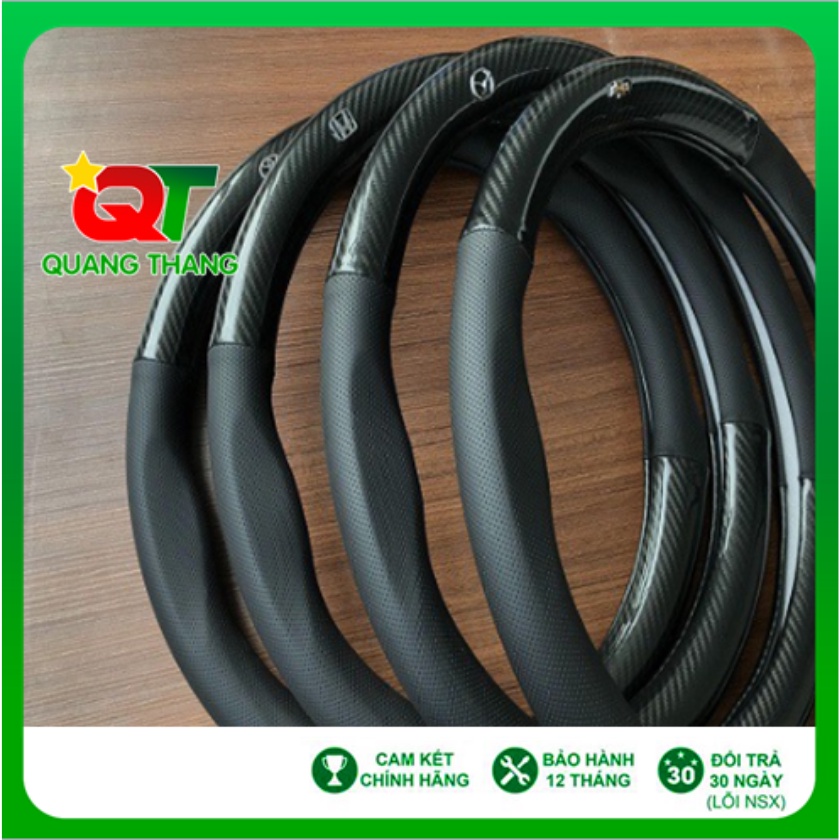 Bọc Vô Lăng Ô Tô Cacbon - Chống Trơn, Chống Trượt - Bọc Vô Lăng Các Hãng Logo Hãng Xe Hơi Cao Cấp