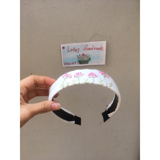 Cài tóc thêu tay vải linen hoa nhiều kiểu