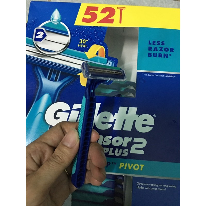 Dao cạo râu 2 lưỡi Gillette Sensor Plus 2 - Hàng Mỹ